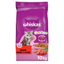 Alimento Whiskas Gatito Carne y Leche x 10kg