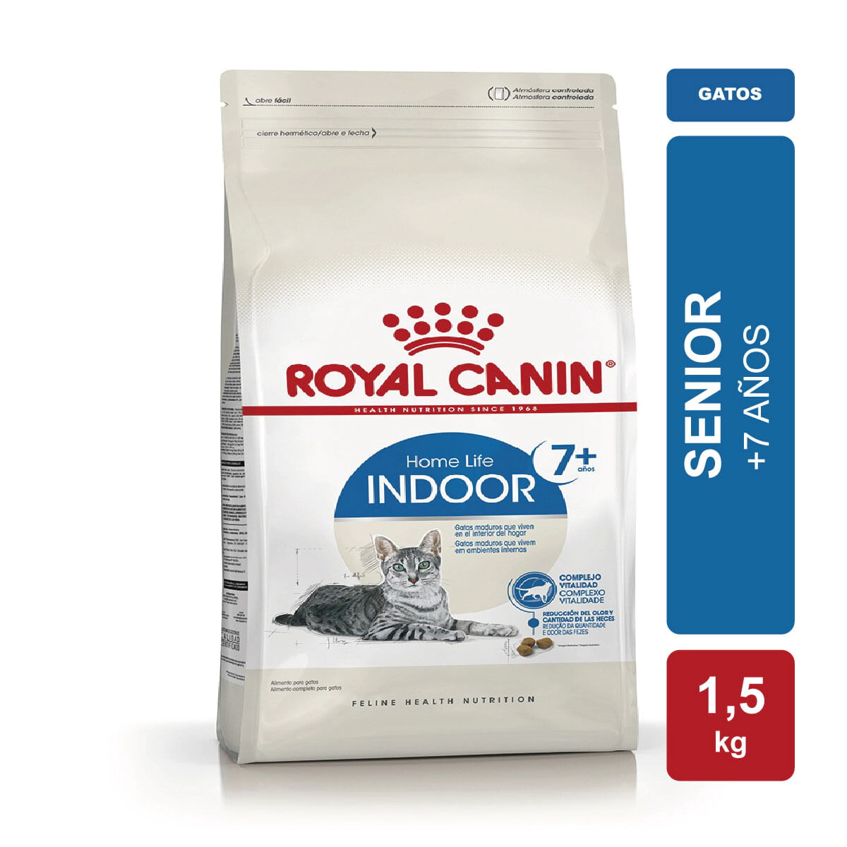 Alimento Royal Canin Gato Indoor 7+ x 1,5kg