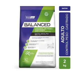 Alimento VitalCan Balanced Gato Control Peso/Castrado x 2kg
