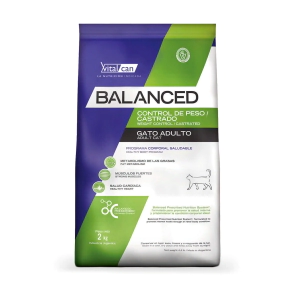 Alimento VitalCan Balanced Gato Control Peso/Castrado x 2kg