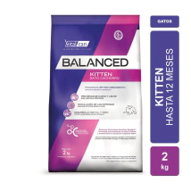 Alimento VitalCan Balanced Gato Kitten x 2kg + Balanced Souffl� Gato Cachorro Sabor Pollo Lata x 85gr DE REGALO