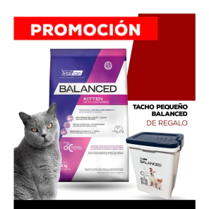 Alimento VitalCan Balanced Gato Kitten x 7,5kg + TACHO PEQUE�O BALANCED DE REGALO