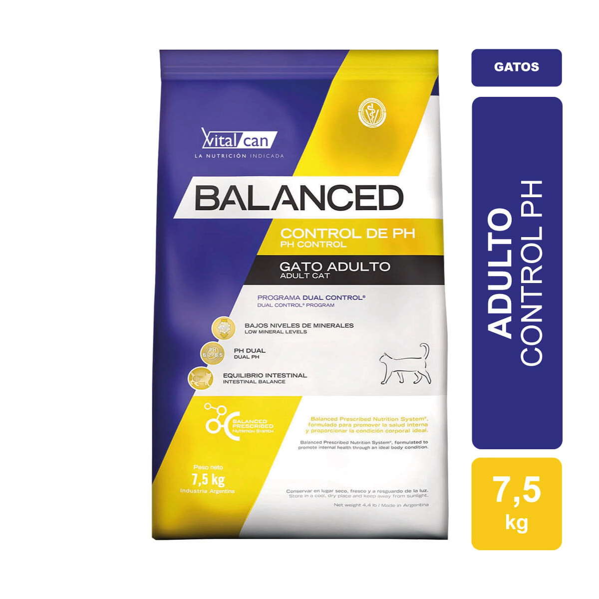 Alimento VitalCan Balanced Gato Control PH - All Ages x 7,5kg