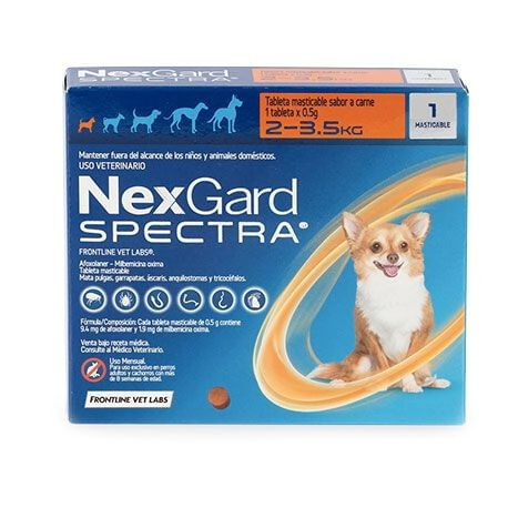 Pulguicida Nexgard Spectra Comprimido Perro x 2kg a 3.5kg -Farmacia-