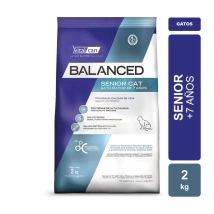 Alimento VitalCan Balanced Gato Senior x 2kg + Balanced Souffl� Gato Senior Sabor Pollo Lata x 85gr DE REGALO