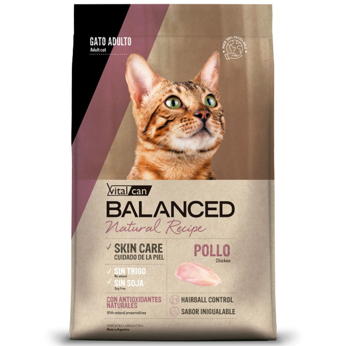 Alimento VitalCan Balanced Natural Recipe Gato Adulto con Pollo x 3 kg