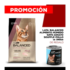 Alimento VitalCan Balanced Natural Recipe Gato Adulto con Pollo x 15kg + Balanced Souffl� Gato Adulto Sabor Pollo Lata x 340gr DE REGALO
