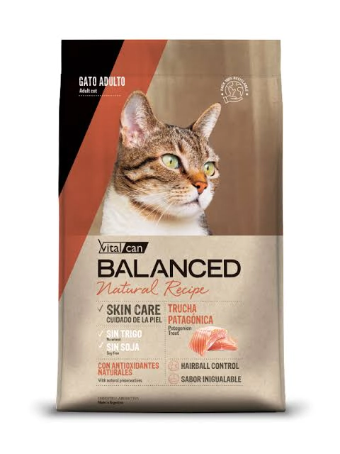 Alimento VitalCan Balanced Natural Recipe Gato Adulto con Trucha Patagonica x 7.5kg 
