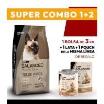 COMBO Alimento VitalCan Balanced Natural Recipe Gato Adulto con Merluza x 3kg + 1 LATA + 1 POUCH DE REGALO