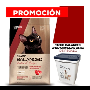 Alimento VitalCan Balanced Natural Recipe Gato Adulto con Carne Argentina x 7,5 kg + TACHO CHICO BALANCED DE REGALO