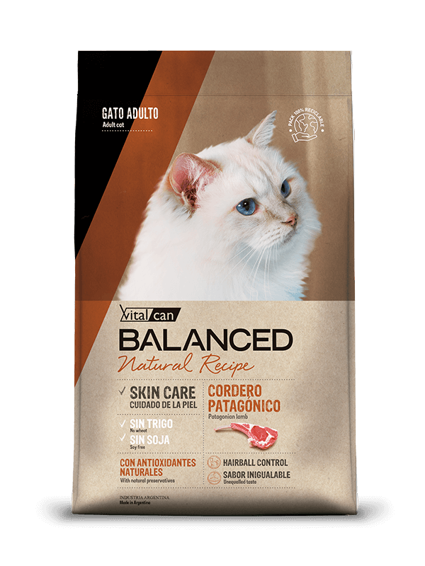 Alimento VitalCan Balanced Natural Recipe Gato Adulto con Cordero Patagonico x 3kg