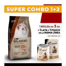 COMBO Alimento VitalCan Balanced Natural Recipe Gato Adulto con Cordero Patagonico x 3kg + 1 LATA + 1 POUCH DE REGALO