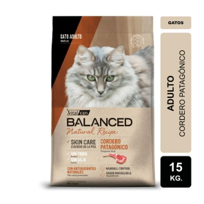Alimento VitalCan Balanced Natural Recipe Gato Adulto Cordero Patag&oacute;nico x 15kg 