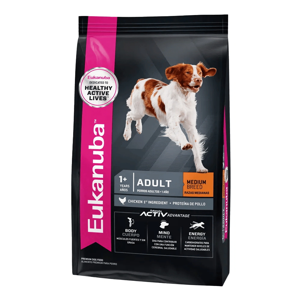 Alimento Eukanuba Perro Adulto Raza Mediana x 15kg