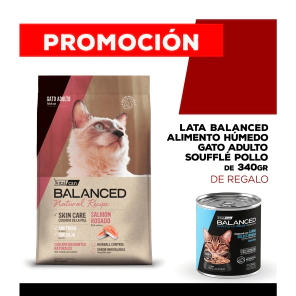 Alimento VitalCan Balanced Natural Recipe Gato Adulto con Salm�n x 15kg + Balanced Souffl� Gato Adulto Sabor Pollo Lata x 340gr DE REGALO