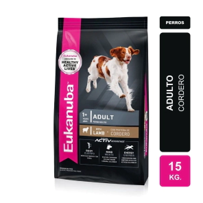 Alimento Eukanuba Perro Adulto Cordero x 15kg 