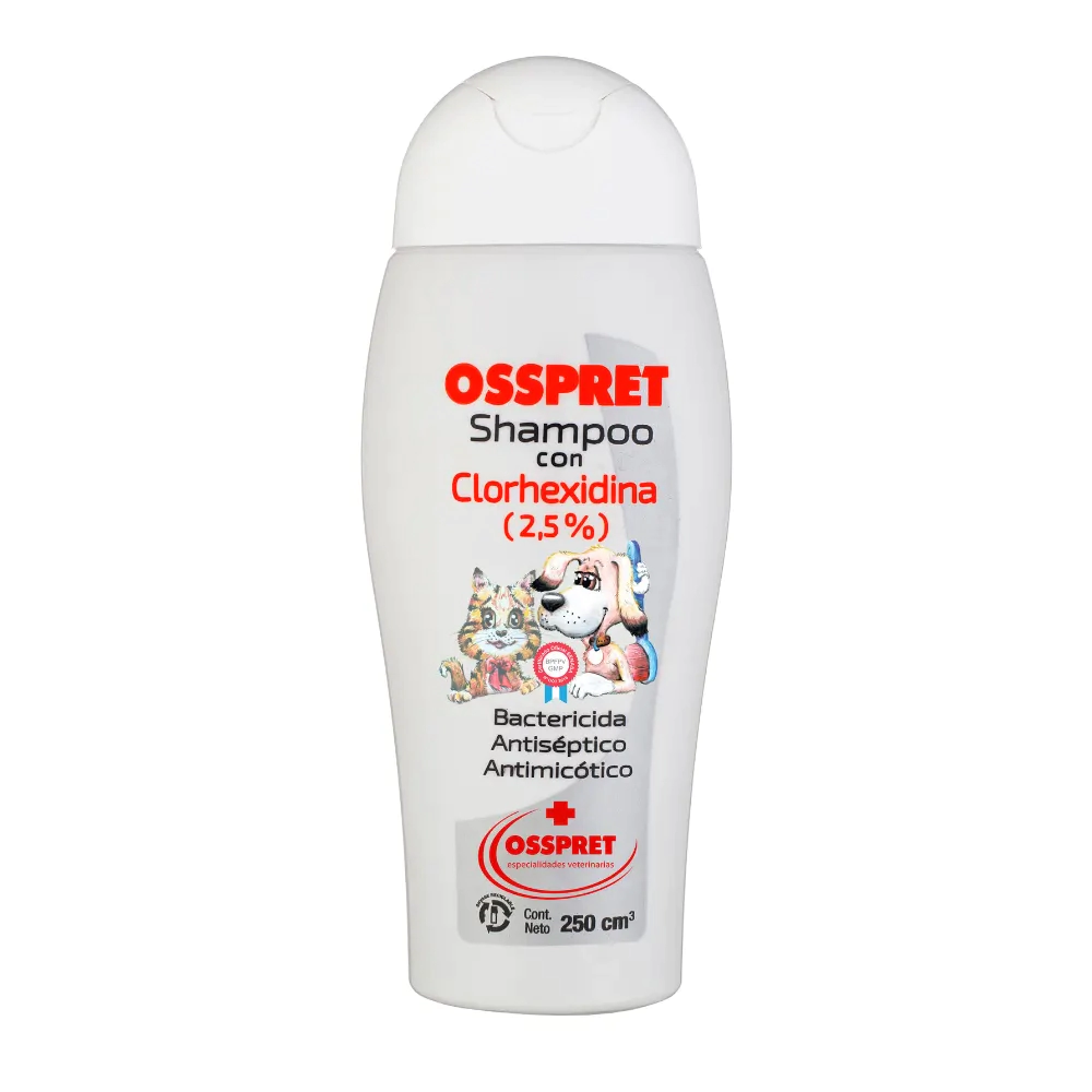 Shampoo Ossprte CLORHEXIDINA 2.5% x 250ml  -FARMACIA-    