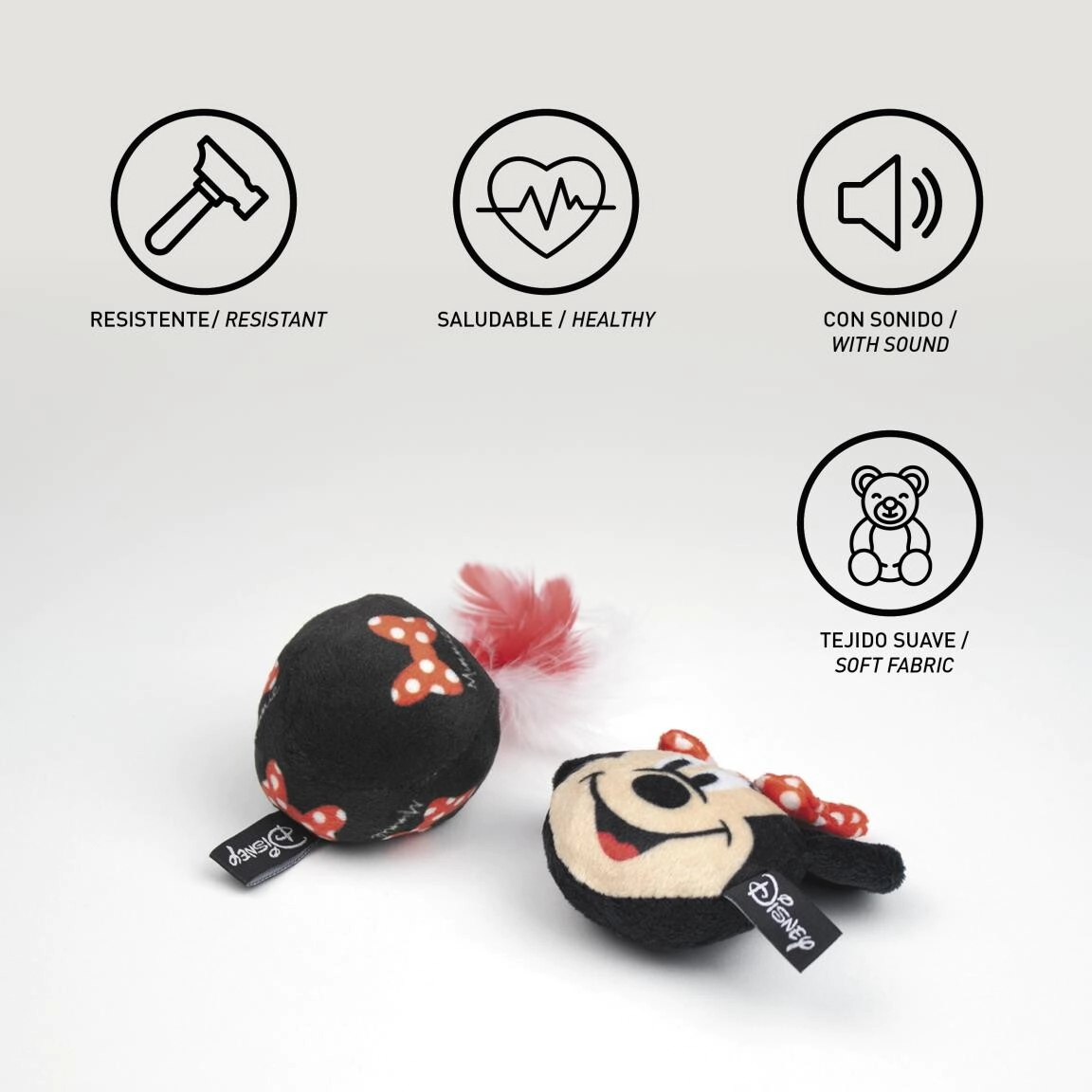 Juguete 2 Piezas Vital Fun Gato Minnie Mouse