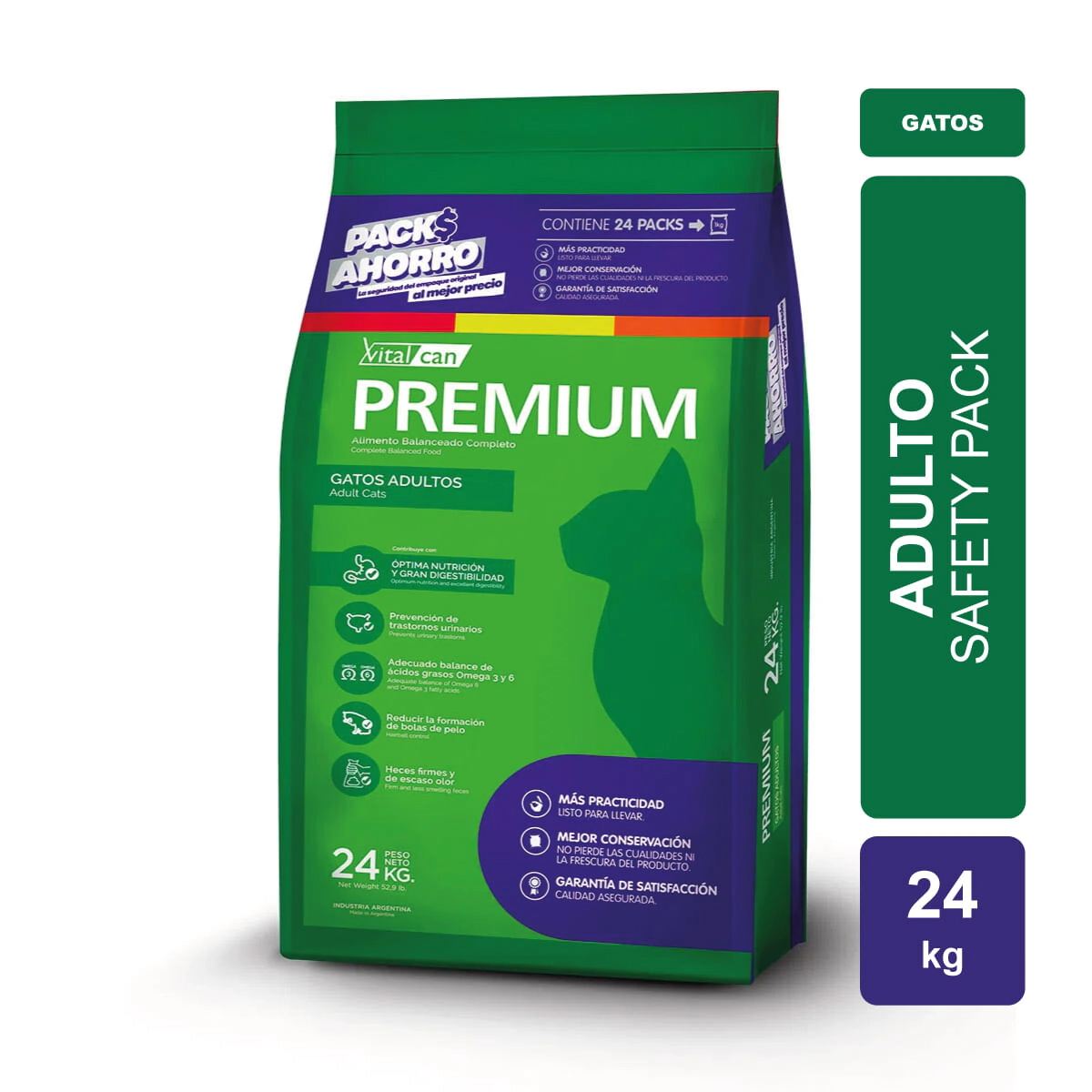 Alimento VitalCan Premium Gato Adulto Safety Pack x 24kg