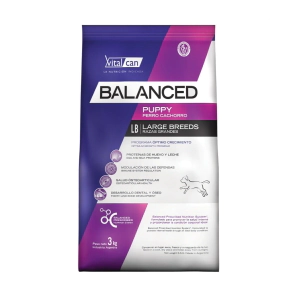 Alimento VitalCan Balanced Perro Cachorro Raza Grande x 3kg + Balanced Souffl� Perro Cachorro Sabor Pollo Lata x 85gr DE REGALO