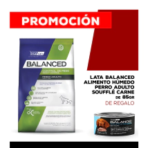 Alimento VitalCan Balanced Perro Control Peso All Ages x 3kg + Balanced Souffl� Perro Adulto Sabor Carne Lata x 85gr DE REGALO