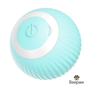 Juguete Beepaw Pelota Interactiva 4,3cm Gato y Perro Peque&ntilde;o Ball-E Celeste