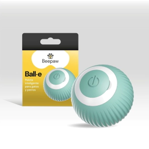 Juguete Beepaw Pelota Interactiva 4,3cm Gato y Perro Peque&ntilde;o Ball-E Celeste