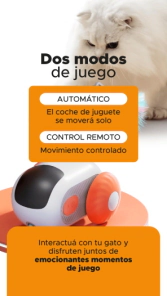Juguete Beepaw Rat&oacute;n Interactivo Gatos WHEEL-E (NARANJA)
