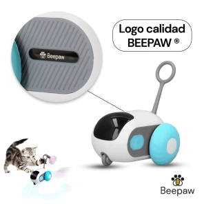 Juguete Beepaw Rat&oacute;n Interactivo Gatos WHEEL-E (CELESTE)