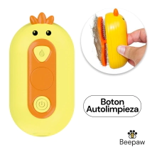 Cepillo con Cardinas y Vapor Beepaw Gato y Perro GROOM-E (Amarillo)