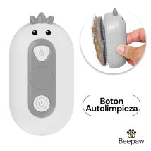 Cepillo con Cardinas y Vapor Beepaw Gato y Perro GROOM-E (Blanco)