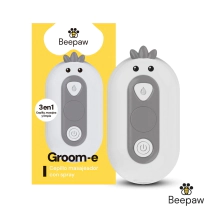 Cepillo con Cardinas y Vapor Beepaw Gato y Perro GROOM-E (Blanco)