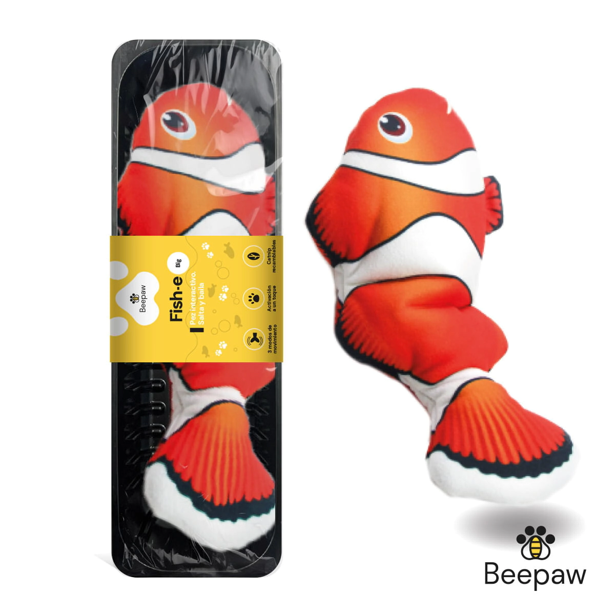 Juguete Beepaw Pez Interactivo Gatos FISH-E BIG