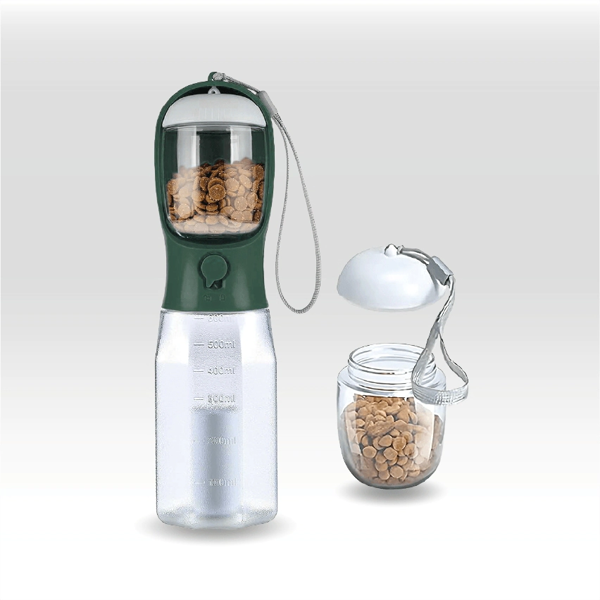 Botella Dispensadora Agua, Comida y Bolsas Beepaw Gato y Perro