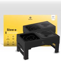 Comedero con Altura Ajustable Beepaw SLOW-E Negro Perro