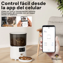 Dispensador Automatico Beepaw con Camara 4 Litros BLANCO (FOOD-E)