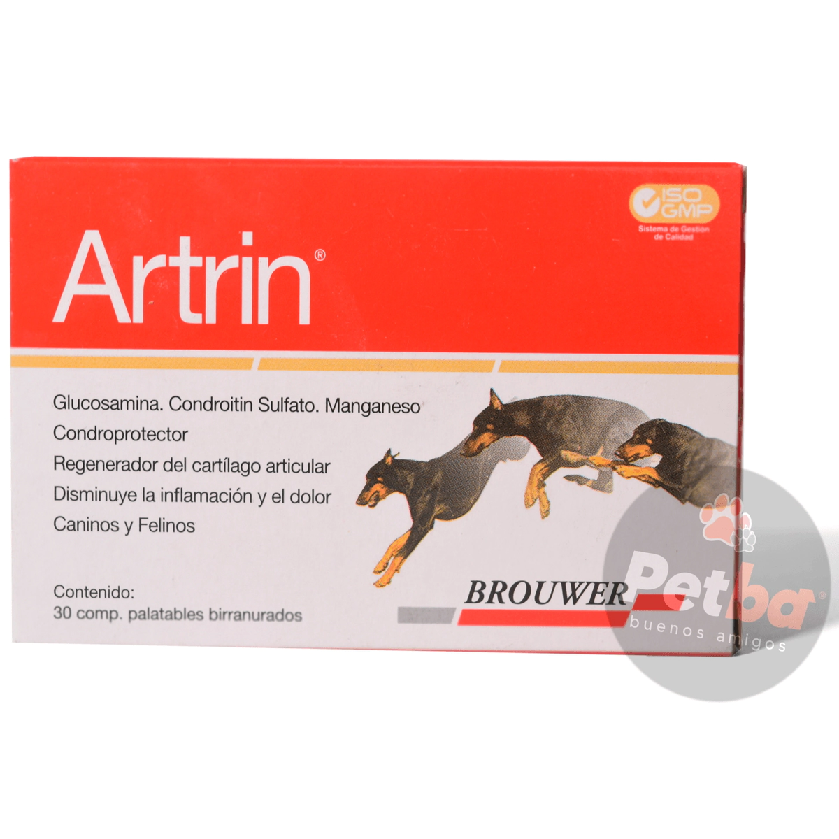 Medicamento Brouwer Artrin Perro caja de 30 comprimidos -FARMACIA-