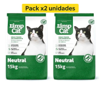 -COMBO- Piedra Arena Aglomerante Sanitaria Limp Cat Neutra x 30kg. Pack x 2 UNIDADES de 15kg. C/U