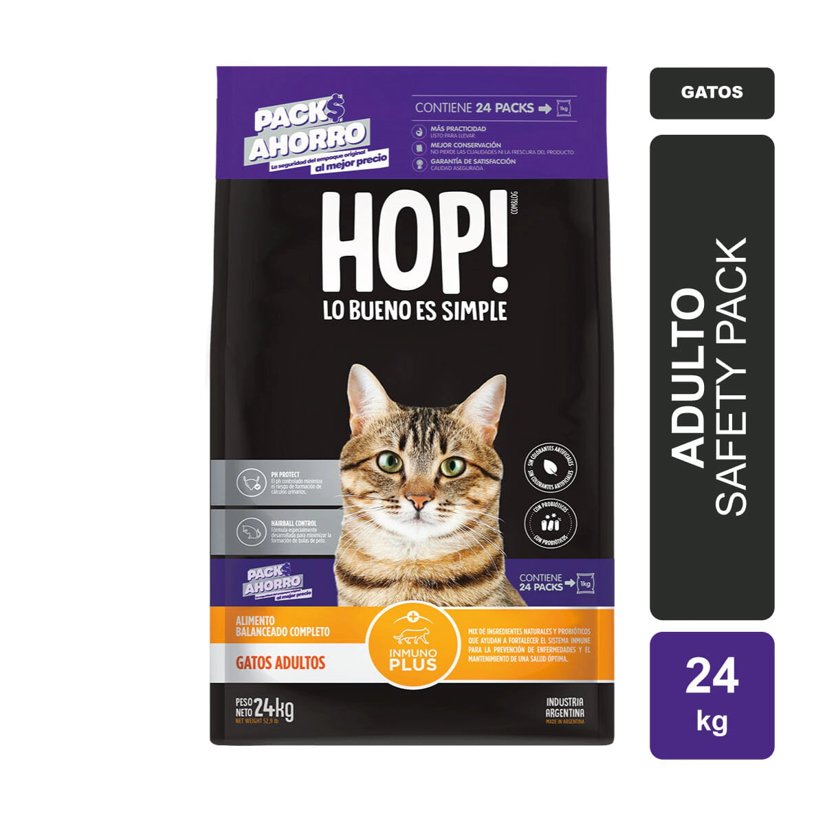 Alimento Hop! Gatos Adultos Pack Ahorro 24 Kg