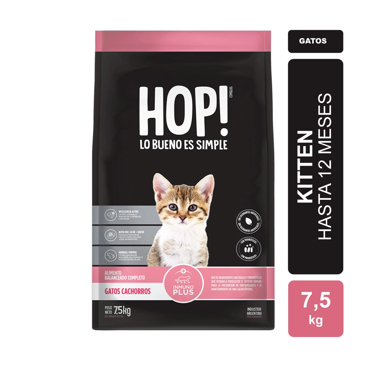 Alimento Hop! Gato Kitten x 7,5 Kg