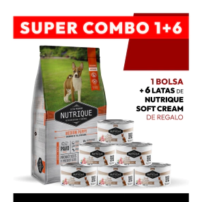 PROMOCI&Oacute;N Alimento VitalCan Nutrique Perro Cachorro Raza Mediana x 3kg + 6 LATAS NUTRIQUE SOFT CREAM DE REGALO