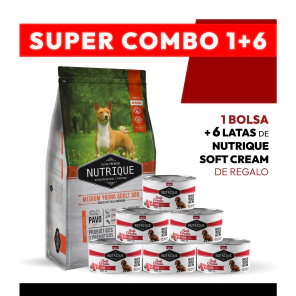 PROMOCI�N Alimento VitalCan Nutrique Perro Adulto Raza Mediana x 3kg + 6 LATAS NUTRIQUE SOFT CREAM DE REGALO