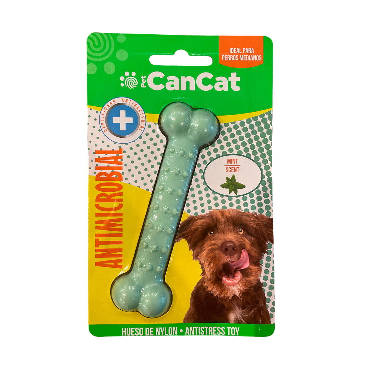 Juguete para Perro CanCat Antimicrobial Hueso Menta 15cm