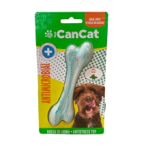 Juguete para Perro CanCat Antimicrobial Hueso Goma Menta 10cm