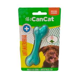 Juguete para Perro CanCat Antimicrobial Hueso Goma Menta 14cm