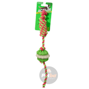 Juguete para Perro CanCat Action Baseball con Soga Larga