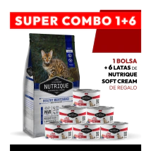 PROMOCI�N Alimento VitalCan Nutrique Gato Adulto Healthy Maintenance x 7,5kg + 6 LATAS NUTRIQUE SOFT CREAM DE REGALO