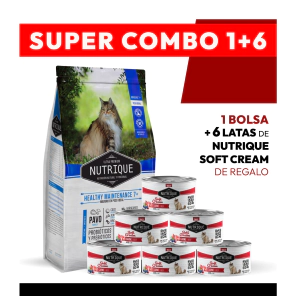 PROMOCI&Oacute;N Alimento VitalCan Nutrique Gato Senior Adulto Healthy Maintenance 7+ x 7,5 kg + 6 LATAS NUTRIQUE SOFT CREAM DE REGALO