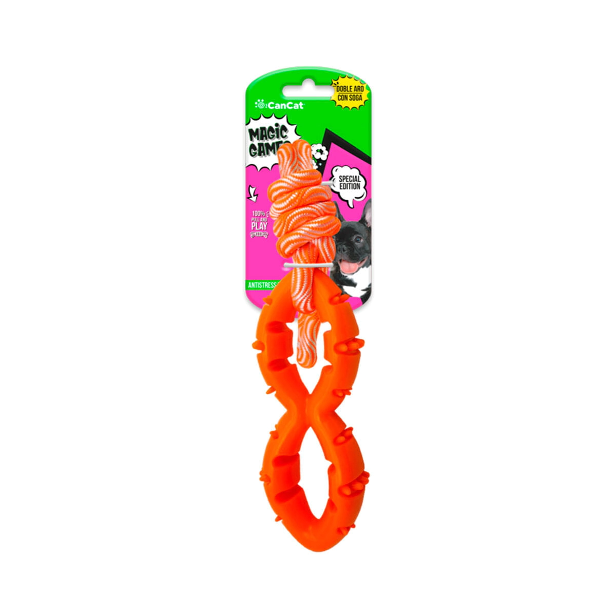 Juguete para Perro CanCat Soga Flotadora Doble TPR 30cm