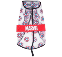 Piloto Lluvia Impermeable Ajustable Perro Avengers Capit&aacute;n America Marvel TALLE S